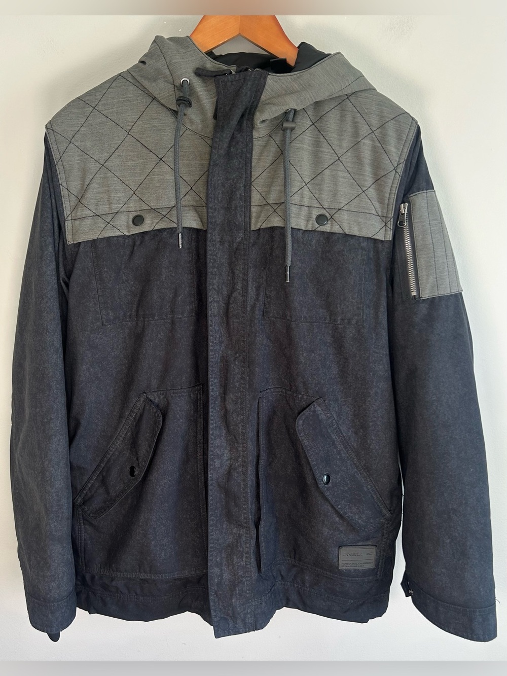 O'Neill Ski Snowboard Jacket Men’s M 10K Waterproof Firewall 3M Insulated Gray